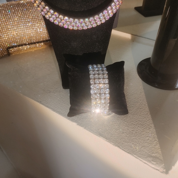 Rhinestone Cuff Bracelet - Picture 1 of 2
